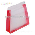 Clear Red Side Gusset EVA Press Button Bag for Packaging